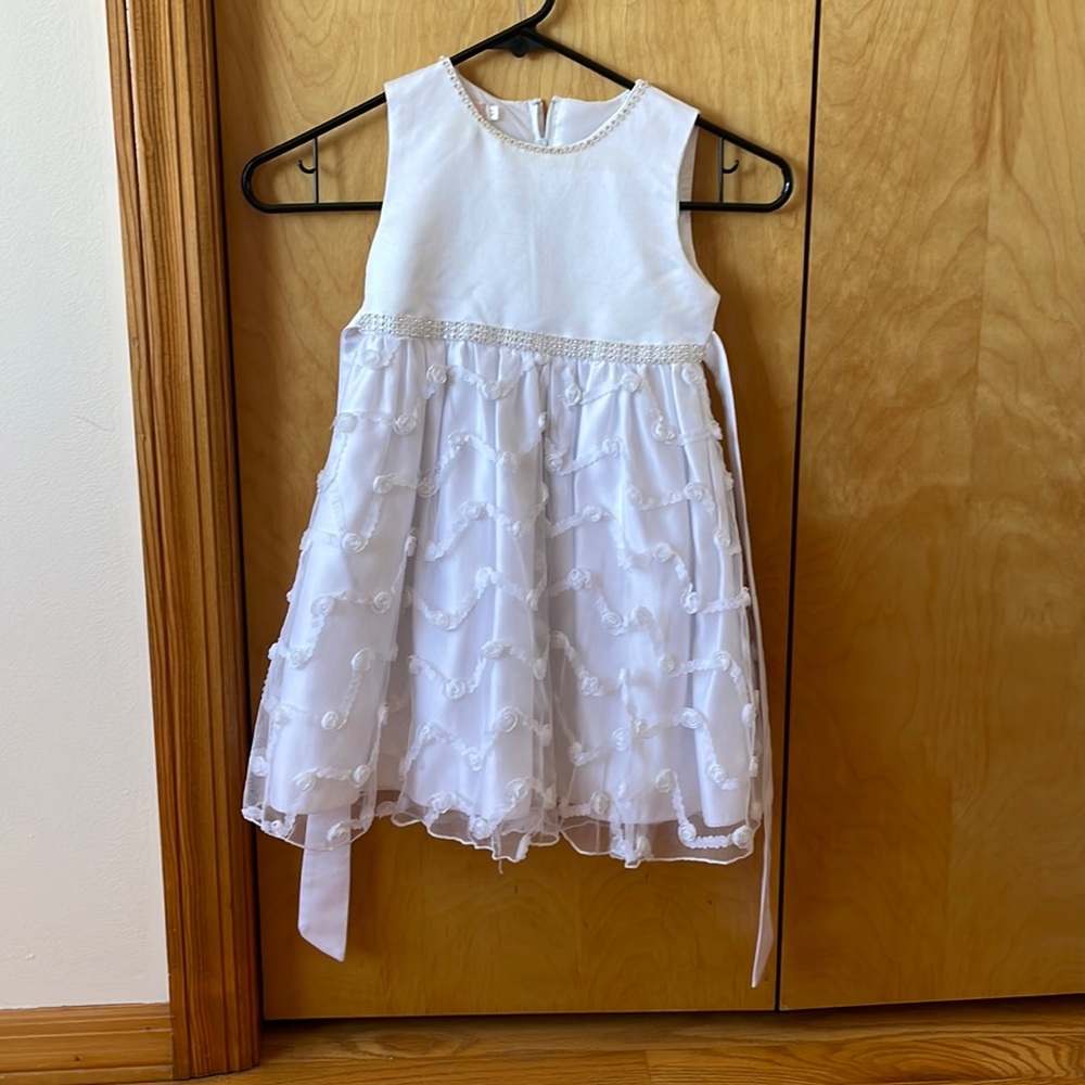Girls White Formal Gown